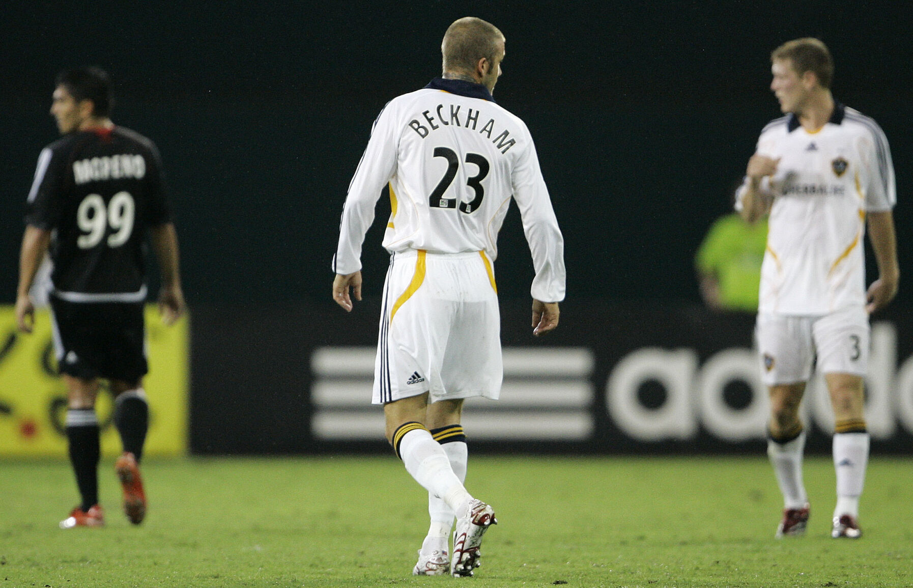 2007: David Beckham makes his long-awaited Major League Soccer debut